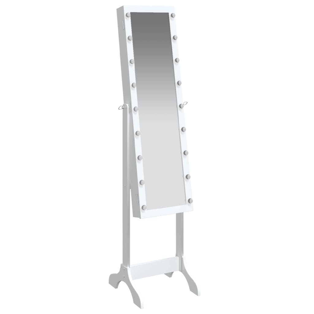 Espejo de pie con LED blanco 34x37x146 cm