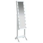 Espejo de pie con LED blanco 34x37x146 cm
