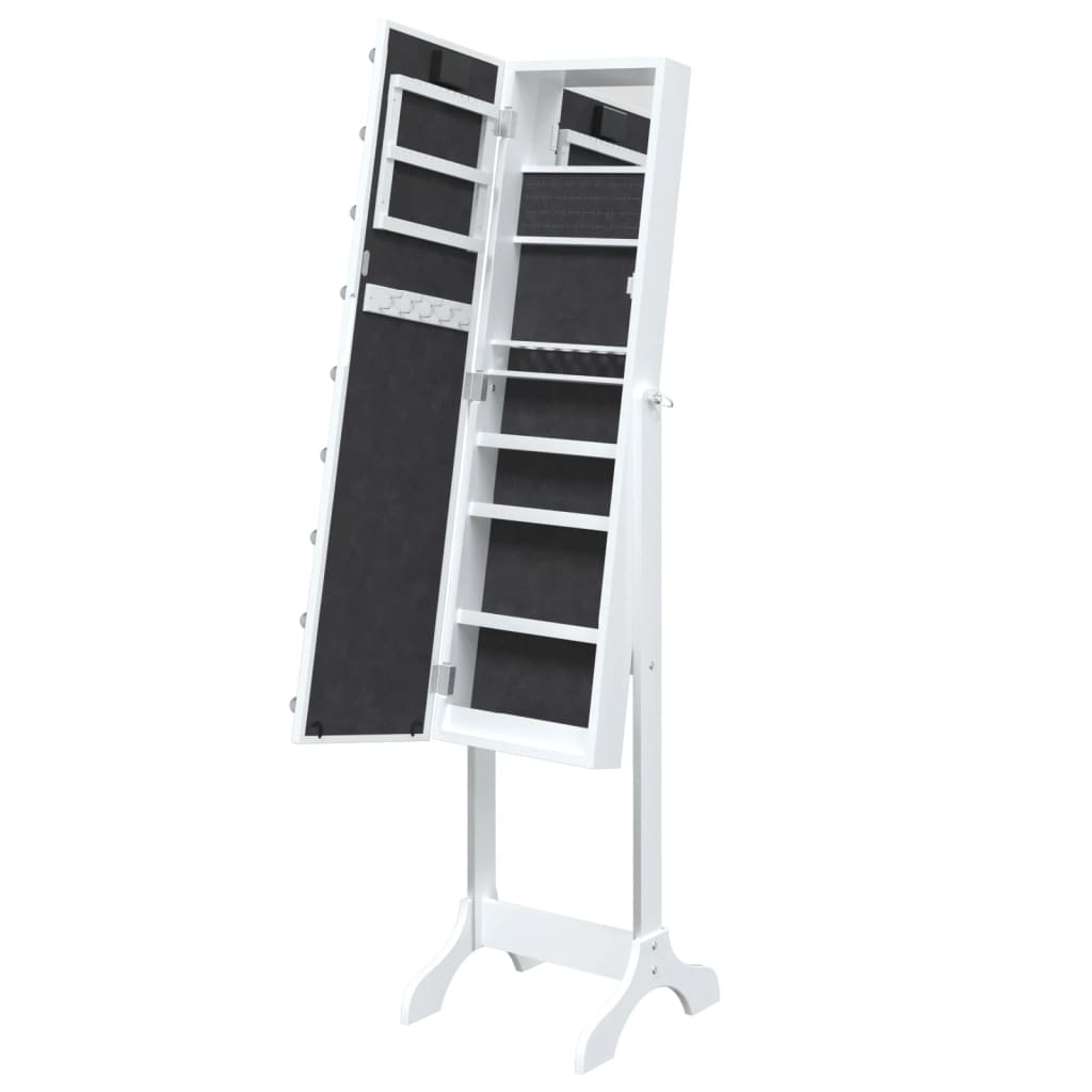 Espejo de pie con LED blanco 34x37x146 cm