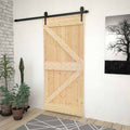 Puerta NARVIK Natural 100 x 210 cm Madera de Pino Sólido