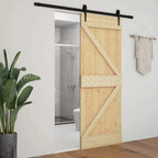Puerta NARVIK Natural 100 x 210 cm Madera de Pino Sólido