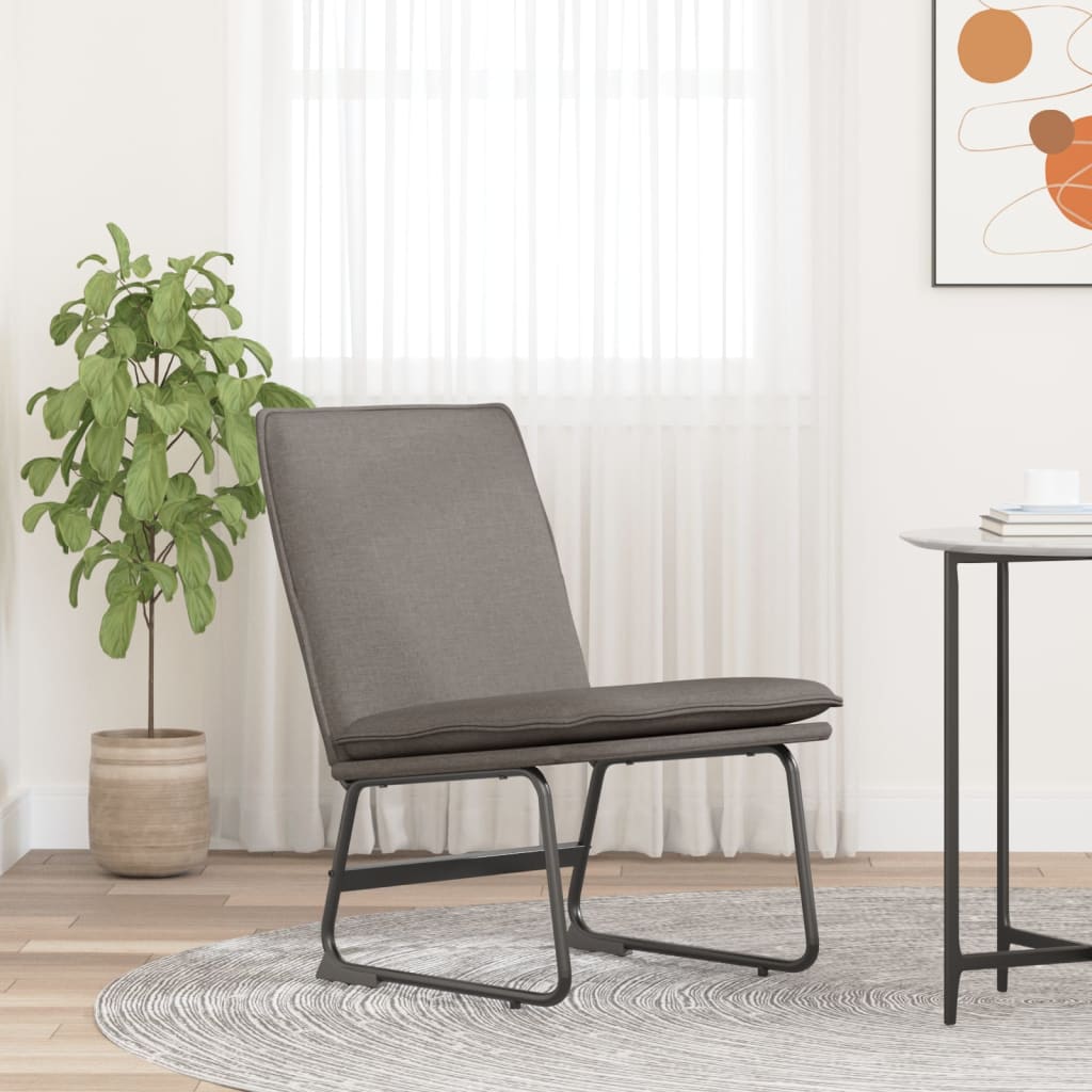 Sillón de cuero sintético color capuchino 54x75x76 cm