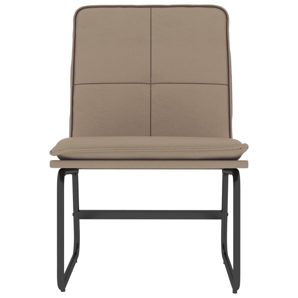 Sillón de cuero sintético color capuchino 54x75x76 cm