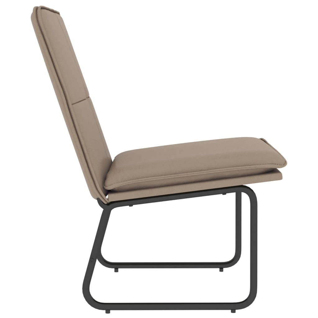 Sillón de cuero sintético color capuchino 54x75x76 cm