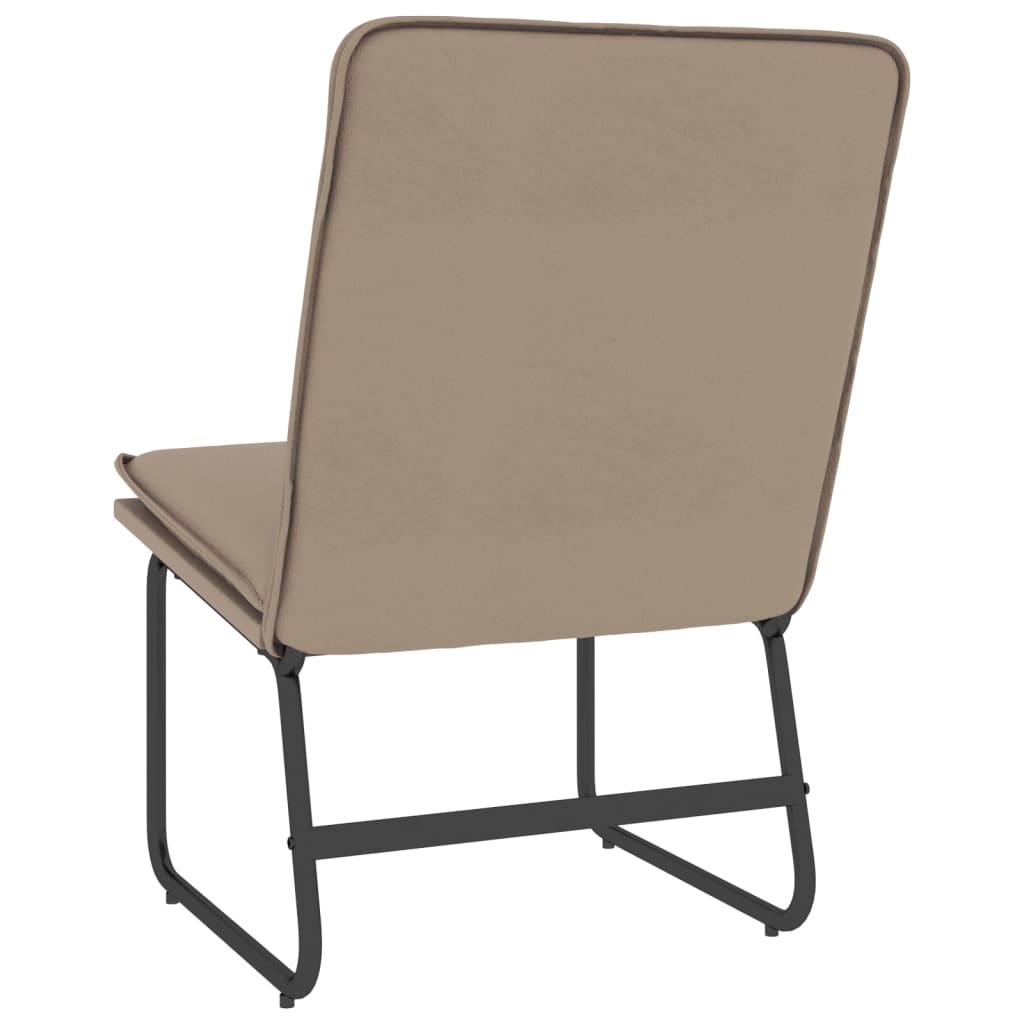 Sillón de cuero sintético color capuchino 54x75x76 cm