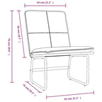 Sillón de cuero sintético color capuchino 54x75x76 cm