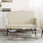 Banco de couro sintético cor capuchino 107x80x81 cm