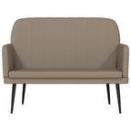 Banco de cuero sintético color capuchino 107x80x81 cm
