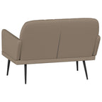 Banco de cuero sintético color capuchino 107x80x81 cm