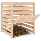 Compostador de madera maciza de pino 63,5x63,5x77,5 cm