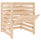 Compostador de madera maciza de pino 63,5x63,5x77,5 cm