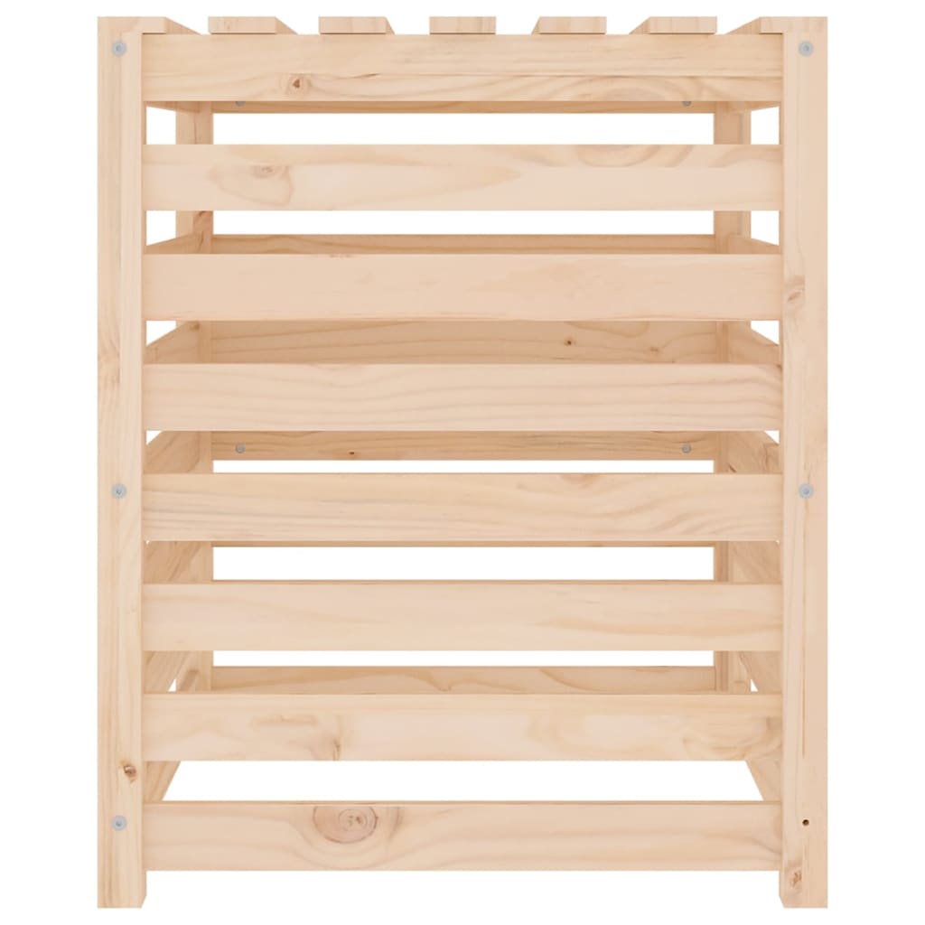 Compostador de madera maciza de pino 63,5x63,5x77,5 cm