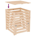 Compostador de madera maciza de pino 63,5x63,5x77,5 cm