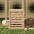 Compostador de madera maciza de pino 63,5x63,5x77,5 cm