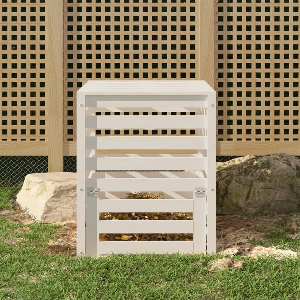 Compostor em madeira de pinho maciça 63,5x63,5x77,5 cm
