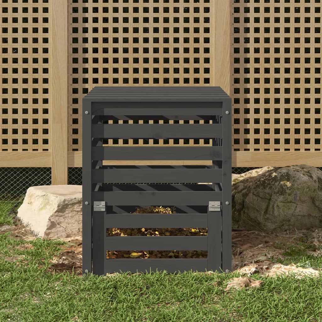 Compostor em madeira de pinho maciça 63,5x63,5x77,5 cm
