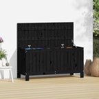 Dark Grey and Black Garden Storage Box 130 L 54x53x57 cm