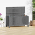 Dark Grey and Black Garden Storage Box 130 L 54x53x57 cm
