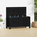 Dark Grey and Black Garden Storage Box 130 L 54x53x57 cm