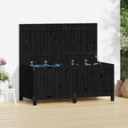 Dark Grey and Black Garden Storage Box 130 L 54x53x57 cm