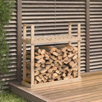 Leñero de madera maciza de pino 108x73x108 cm