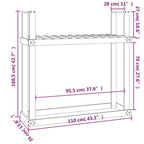 Leñero de madera maciza de Douglas 110x35x108,5 cm