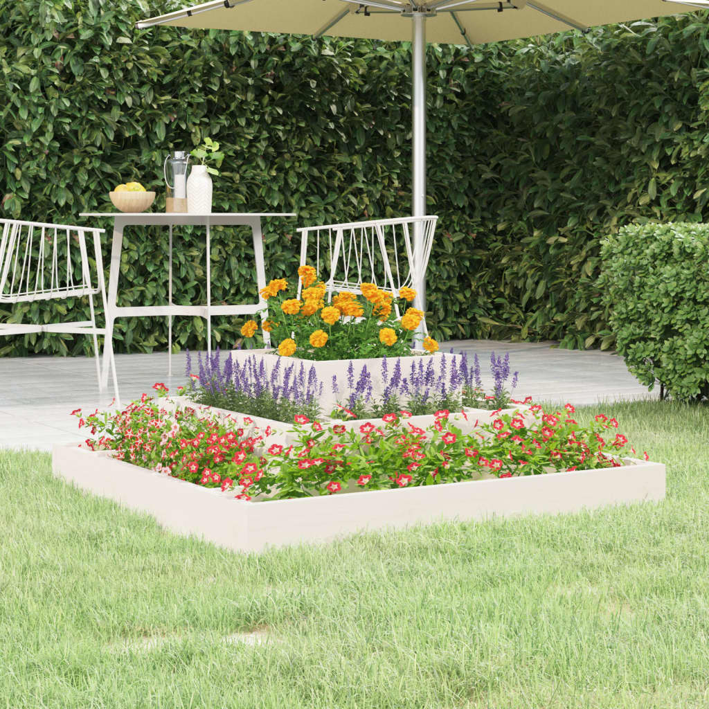 Jardinera arriate madera maciza abeto 120x120x56 cm