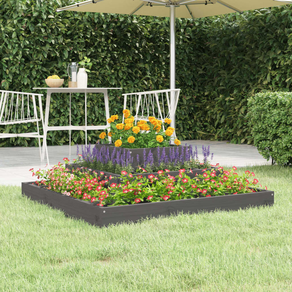 Jardinera arriate madera maciza abeto 120x120x56 cm
