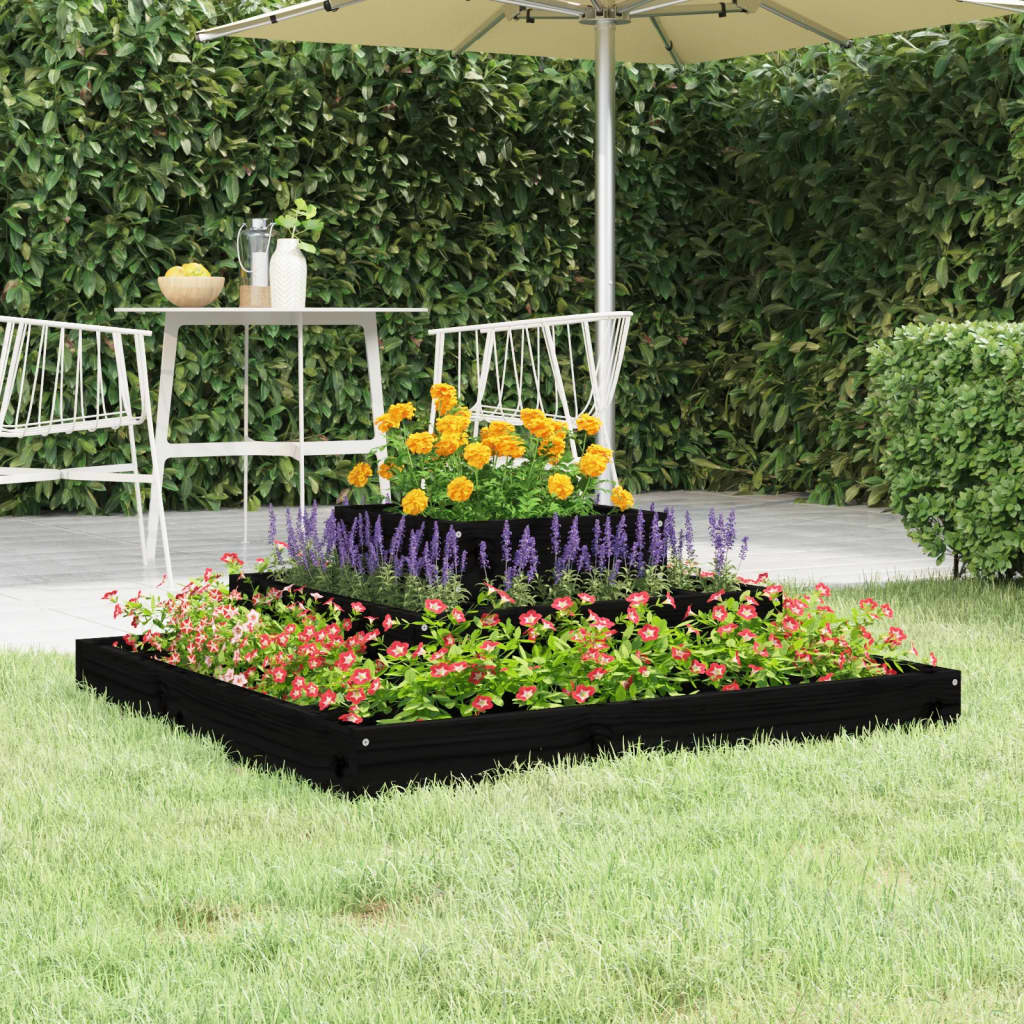 Jardinera arriate madera maciza abeto 120x120x56 cm