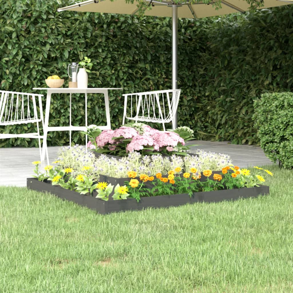 Jardinera arriate madera maciza abeto 120x120x56 cm