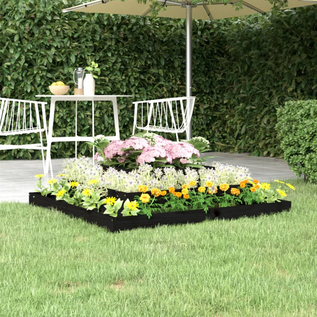 Jardinera arriate madera maciza abeto 120x120x56 cm
