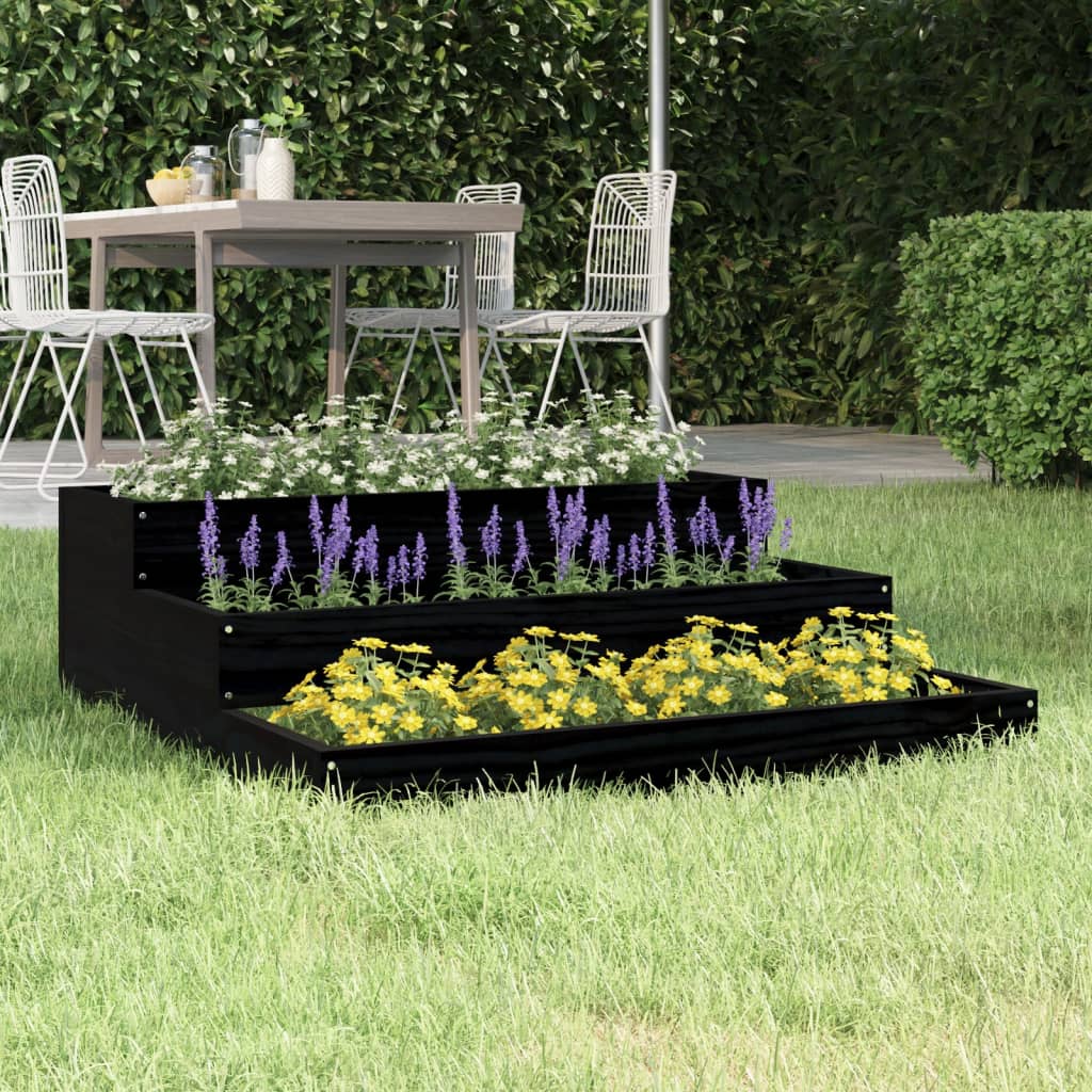 Jardinera arriate madera maciza abeto 120x120x56 cm