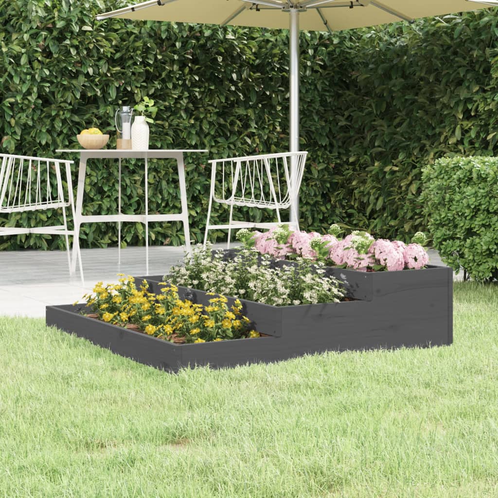 Jardinera arriate madera maciza abeto 120x120x56 cm