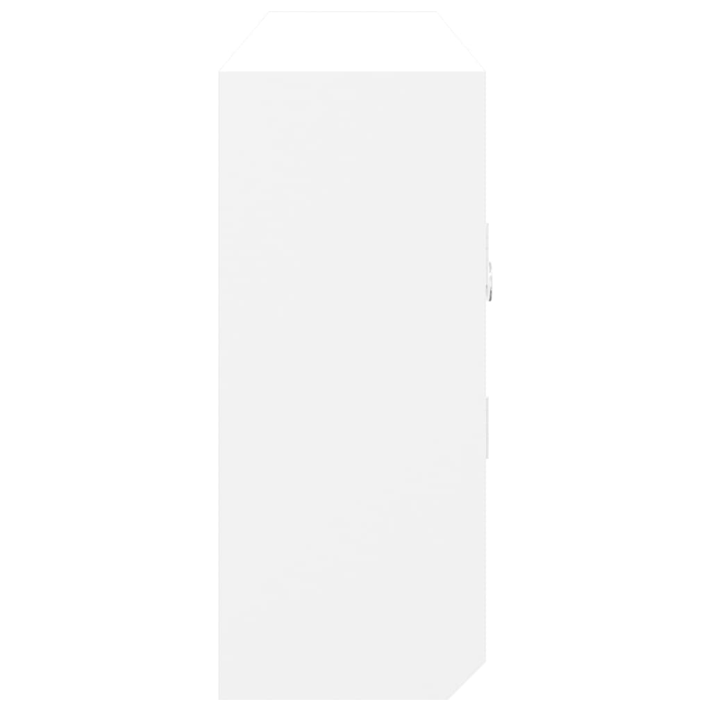 Armario para llaves blanco contrachapada y acero 40x8,5x20 cm