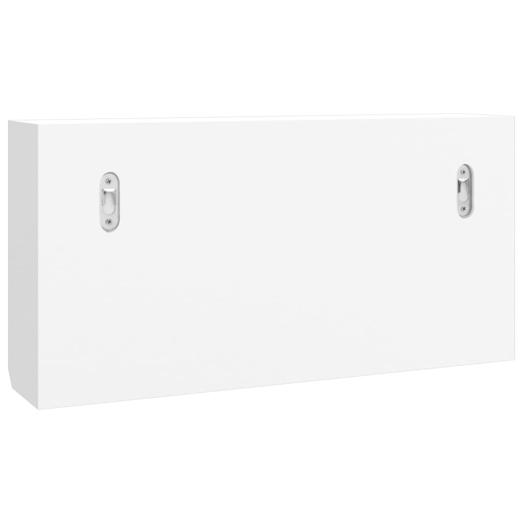 Armario para llaves blanco contrachapada y acero 40x8,5x20 cm