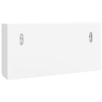 Armario para llaves blanco contrachapada y acero 40x8,5x20 cm