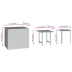 Mesas auxiliares 3 piezas ratán sintético negro
