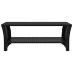 Mesa de centro negra 100x50x40 cm ratán sintético