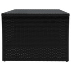 Mesa de centro negra 100x50x40 cm ratán sintético