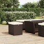 Ottoman with black cushion 40x30x40 cm synthetic rattan