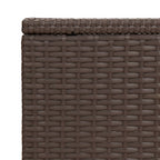 Mesa en forma de C ratán sintético marrón 40x35x60 cm