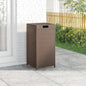 Cubo de basura ratán sintético marrón 40x40x80 cm