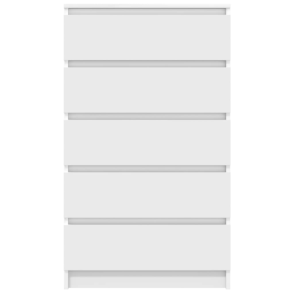 Cajonera de madera contrachapada blanco 60x36x103 cm