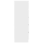 Cajonera de madera contrachapada blanco 60x36x103 cm