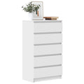 Cajonera de madera contrachapada blanco 60x36x103 cm