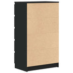 Cajonera de madera contrachapada negro 60x36x103 cm