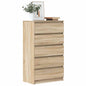 Cajonera de madera contrachapada gris Sonoma 60x36x103 cm