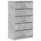 Cajonera de madera contrachapada gris hormigón 60x36x103 cm