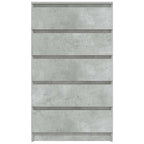 Cajonera de madera contrachapada gris hormigón 60x36x103 cm