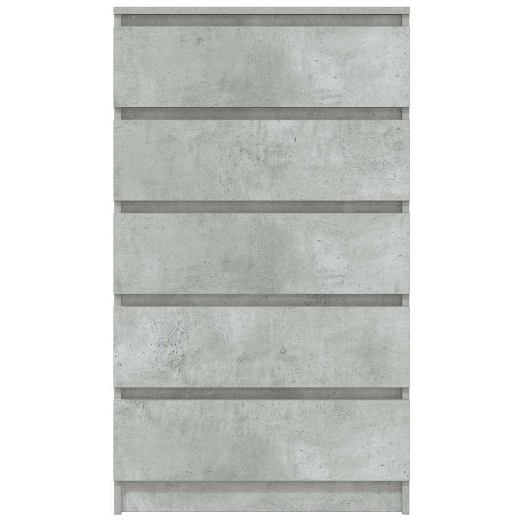 Cajonera de madera contrachapada gris hormigón 60x36x103 cm
